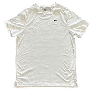 Reebok Men's White Speedwick Mesh Athletic T-Shirt‎ Activewear Size M